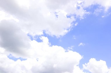 Bulutlara yakın mavi gökyüzü