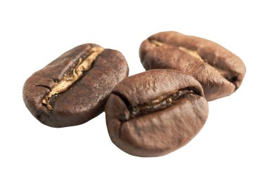 kahve çekirdekleri beyaz izole arka planda