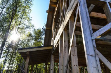 inşaat ve onarım bir ülke özel çerçeve ev, doğa ve uyum.