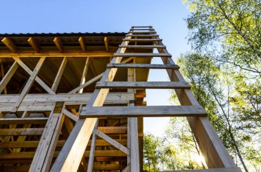 inşaat ve onarım bir ülke özel çerçeve ev, doğa ve uyum.