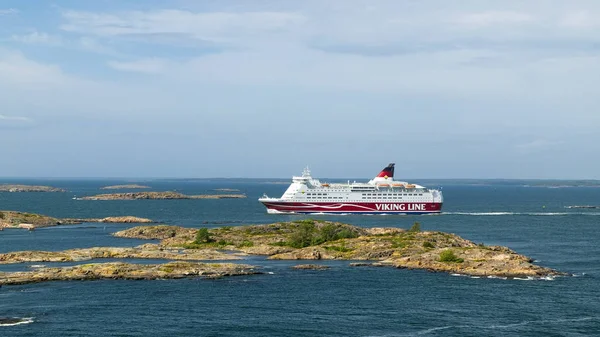 Φινλανδία Νήσοι Aland Marienhamn Αύγουστος 2019 Σύγχρονο Μέσο Πορθμείο Viking — Φωτογραφία Αρχείου