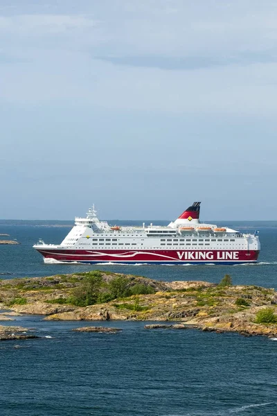 Φινλανδία Νήσοι Aland Marienhamn Αύγουστος 2019 Σύγχρονο Μέσο Πορθμείο Viking — Φωτογραφία Αρχείου