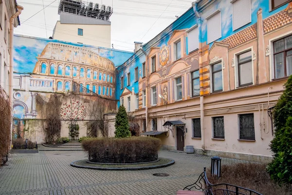 Rosja Sankt Petersburg Ulica Włoska Marzec 2020 Wnętrze Pięknego Przytulnego — Zdjęcie stockowe