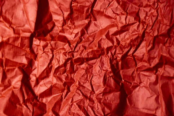 Fondo Papel Rojo Arrugado — Foto de Stock