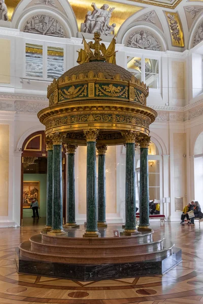 Petersburg Russia February 2020 State Hermitage Museum Colonnade Forgotten Russian — Stock Photo, Image