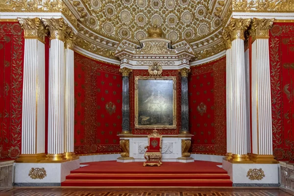 Petersburg Russia February 2020 State Hermitage Museum George Throne Hall — Stock Photo, Image