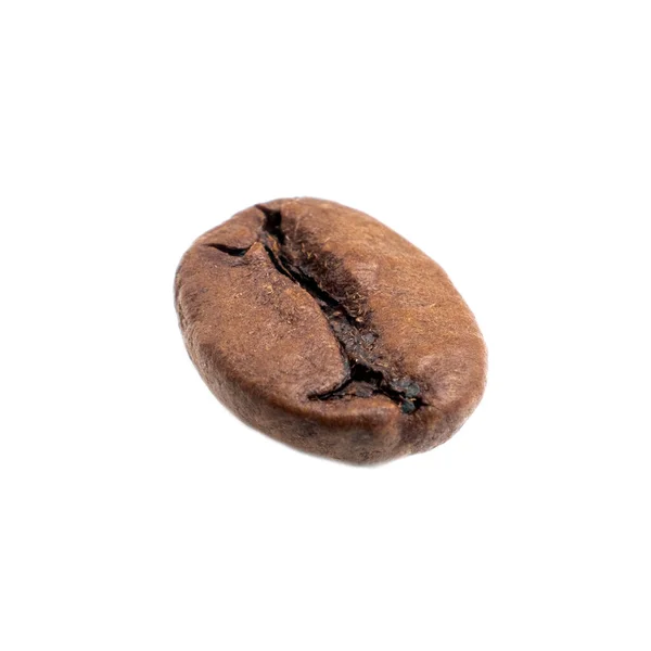 Один Кофе Зерно Изолированы Белом Фоне — стоковое фото