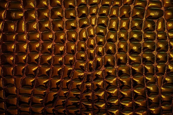 Düzensiz Geometrik Yumuşak Yastıklarla Altın Rengi Soyut Arkaplan — Stok fotoğraf