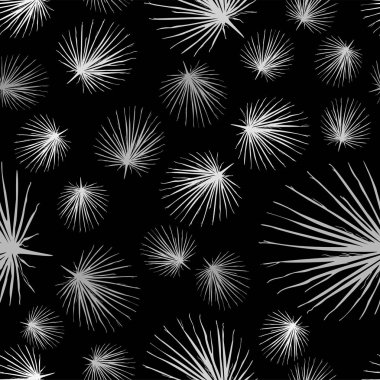 Avuç içi yapraklarının vektör dikişsiz tek renkli deseni