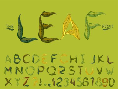 Set of vector abstract font and alphabet clipart