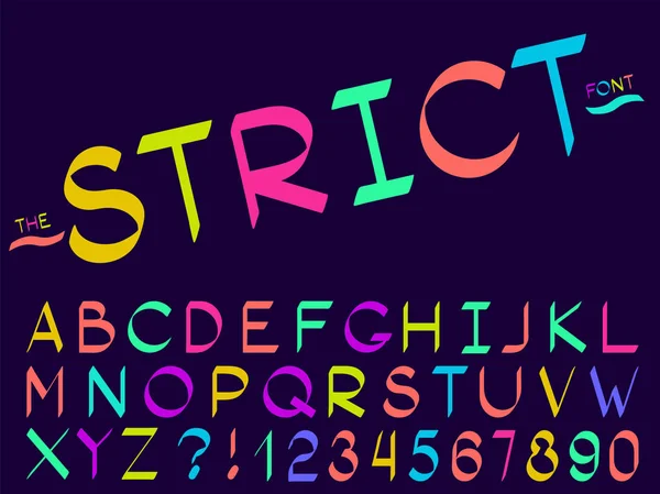 Uppsättning av vektor abstrakt typsnitt och alfabet — Stock vektor