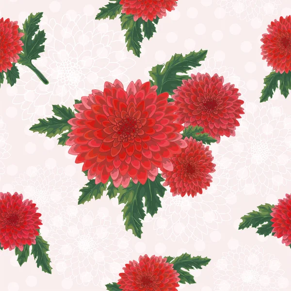 Chrysanthème vecteur. Modèle sans couture de fleurs de marguerite dorée . — Image vectorielle