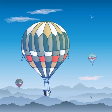 Balonlar vektör kartı. 