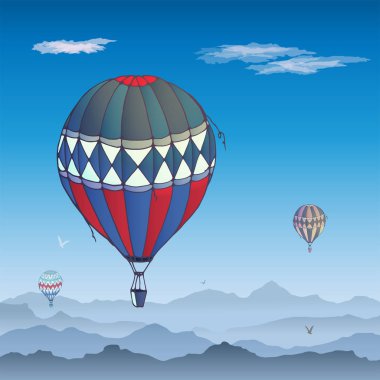 Balonlar vektör kartı. 