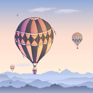 Balonlar vektör kartı. 