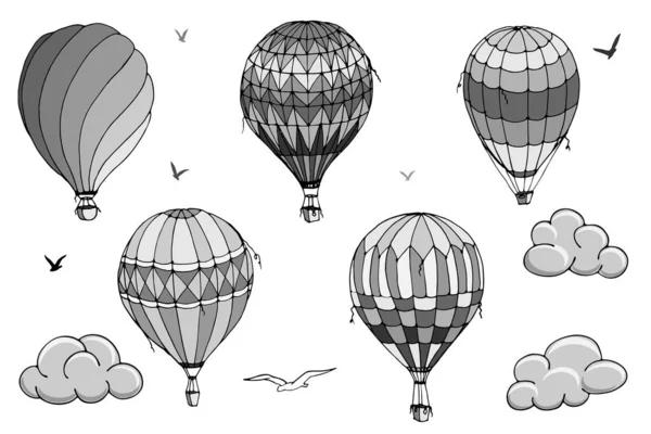Vektor isolierte Luftballons auf weißem Hintergrund. — Stockvektor