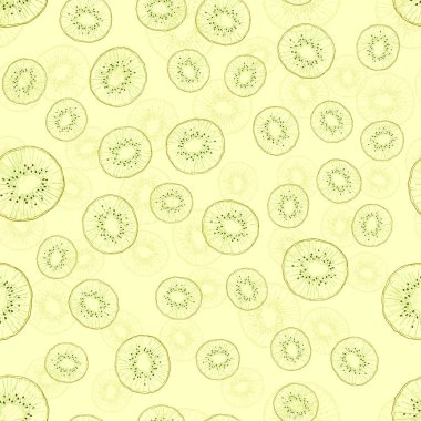 Meyve dilimleri ile vektör dikişsiz desen.