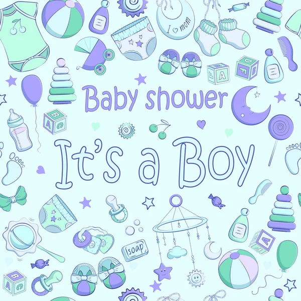 Wektor baby shower zaproszenia — Wektor stockowy