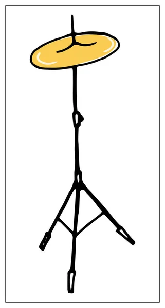 Vektor üdvözlőkártya hi-hat. Többszínű kézzel rajzolt illusztráció. — Stock Vector