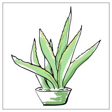 Kaktüslü tebrik kartı. Çok renkli el çizimi çizimi.