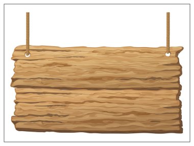 Vektör ahşap pankart, işaretler veya tahtalar.