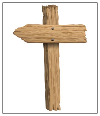 Vektör ahşap pankart, işaretler veya tahtalar.