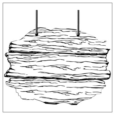 Vektör ahşap pankart, işaretler veya tahtalar.