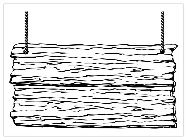 Vektorhölzerne Banner, Wegweiser oder Tafeln. — Stockvektor