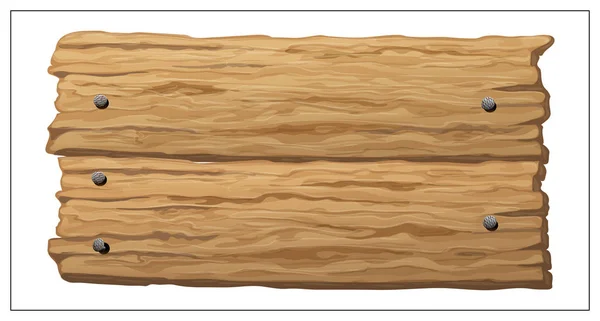Sztandar drewniany wektorowy, słupki lub tablice sygnalizacyjne. — Wektor stockowy