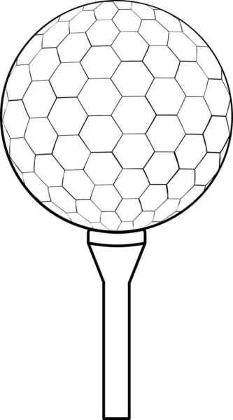 ベクトルゴルフボールアイコン ウェブデザイン アイコン アプリ Uiのためのゴルフボールのフラットイラスト 白の独立したストックイラスト — ストックベクタ