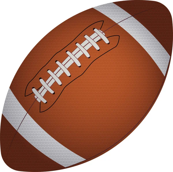 Ballon Football Américain Vectoriel Icône Ballon Football Illustration Vectorielle Réaliste — Image vectorielle