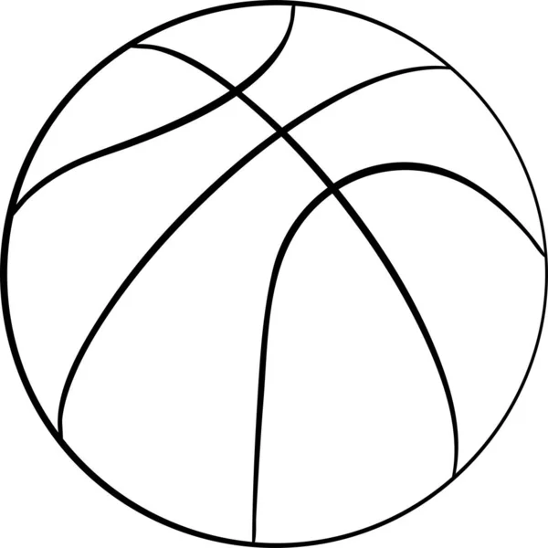 Vektorová Basketbalová Ikona Plochá Vektorová Ilustrace Volejbalu Pro Web Design — Stockový vektor