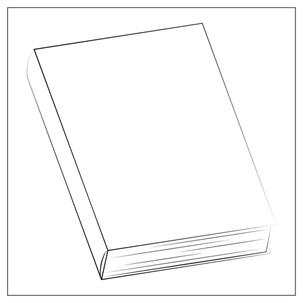Vector Silhouet Boek Pictogram. Overzicht vector illustratie van boek met een schone omslag voor web design, logo, icoon, app, UI — Stockvector