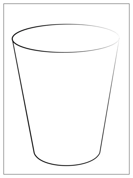 Icône vectorielle en verre simple Silhouette. Illustration vectorielle de contour de verre vide simple pour web, logo, icône, application, interface utilisateur — Image vectorielle