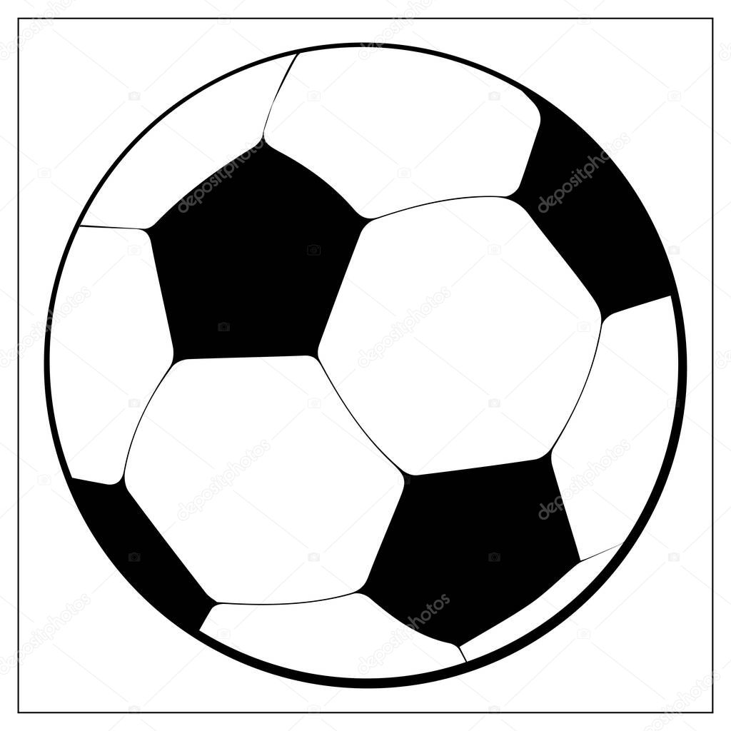 Vector Soccer ball Icon. Outline vector illustration of football for web design, logo, icon, app, UI. Isolated on white