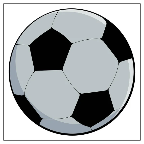 Διάνυσμα μπάλα ποδοσφαίρου σε λευκό φόντο. Διανυσματική επίπεδη απεικόνιση του ποδοσφαίρου για web design, λογότυπο, εικονίδιο, app, UI — Διανυσματικό Αρχείο