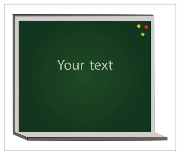 Vector Lege schoolbord Pictogram. Flat vector illustratie van schoolbord voor web design, logo, icoon, app, gebruikersinterface — Stockvector
