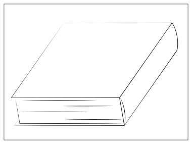 Vektör kitabı simgesi. Web tasarımı, logo, simge, uygulama ve UI için kitabın vektör düz çizimi. Beyaz üzerine izole hisse senedi illüstrasyonu.