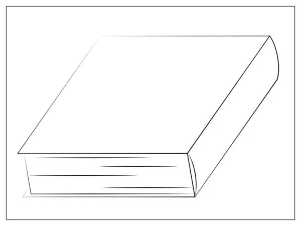 Icône Ligne Livre Vectoriel Vector Illustration Plate Livre Pour Conception — Image vectorielle