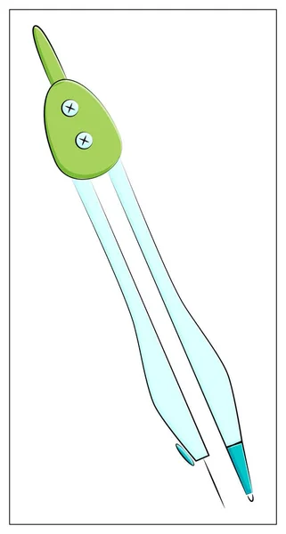 Vector Compass Divider Line Icon 동그라미그리는 기하학의 주제입니다 바탕에 — 스톡 벡터