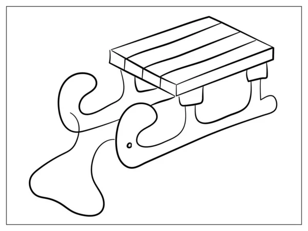 Icono del trineo. Concepto de logo Trendy Sled en blanco de la colección Winter. Adecuado para su uso en aplicaciones web, móviles y multimedia — Vector de stock