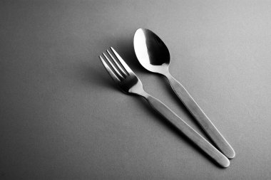 çatal ve kaşık - tek renk