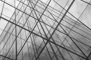 Gökdelenlerdeki modern cam pencere perspektifi - tek renkli