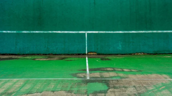 Groene Tennisbaan Muur Oefenen — Stockfoto