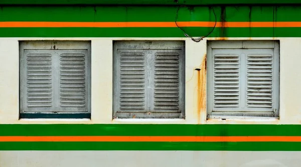 Ventana Del Viejo Oxidado Tren Bogie —  Fotos de Stock