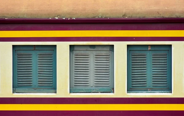 Finestra Vecchio Arrugginito Vagone Treno — Foto Stock