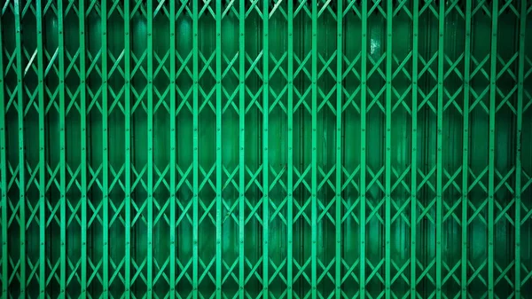 Puerta Acero Diapositiva Antigua Verde —  Fotos de Stock