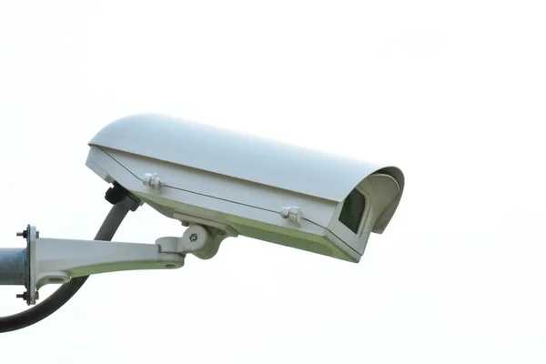 Beveiliging Cctv Camera Geïsoleerd Witte Achtergrond — Stockfoto