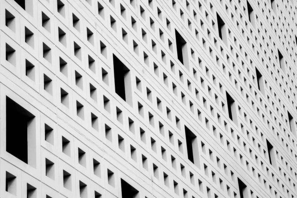 Lüftungsmuster Bei Modernen Betonbauten Licht Und Schatten Monochrom — Stockfoto