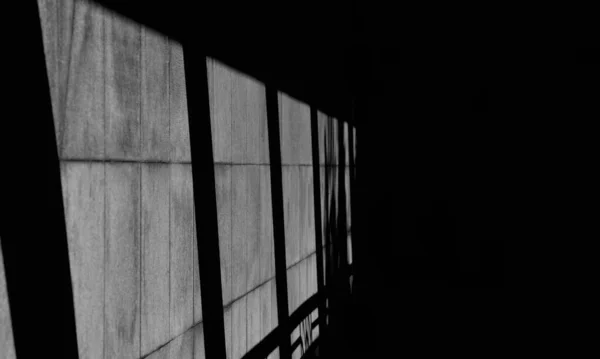 Shadow Glass Window Marble Wall Room Monochrome — Stock Photo, Image